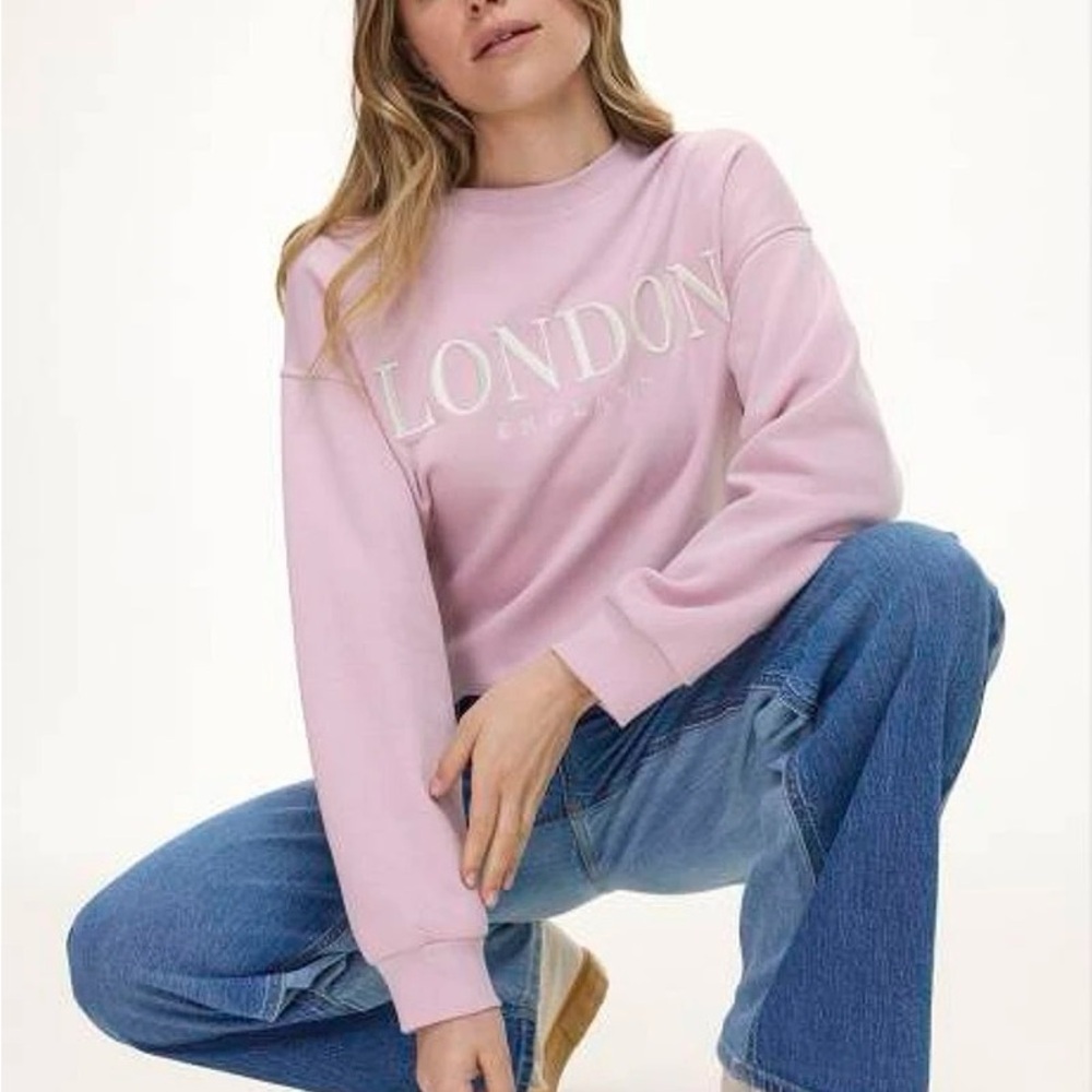 Reitmans London England Sweatshirt pink sweater XL